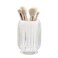 Crystal Makeup Brush holder Organizer, Vintage Make Up Brush Cup Pen Pencil Holder striped vase, Comb Brushes Pen Pencil Storage Box Container (Clear)