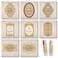 CRASPIRE 80Pcs 8 Styles Labels for Lip Balm Coated Paper Paster Retro Square Tubes Lip Balm Labels Stickers Natural Homemade Self-Adhesive Stickers Logo for Containers Cosmetics Lipsticks