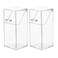 Zerodeko 2Pcs Acrylic Makeup covered makeup brush holder with lid clear makeup organizer cosmetic brush holder with lid cosmetic brush storage box desktop storage organizer acrylic desk organizer pen