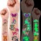 Tattoos for Kids 400 Styles (30 Sheets) Glow in the Dark Kids Tattoos Temporary, Mixed Cute Tattoo with Animal Unicorn Mermaid Space Dinosaur Butterfly Car Dog Cat etc, Glow in the Dark Party Supplies