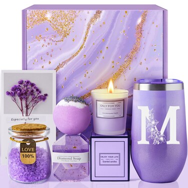 Birthday Gifts for Women - Relaxing Spa Gift Basket Set, Gifts for Women Who Have Everything, Christmas, Valentine's Day, Mothers Day Gifts, Galentines Day Gifts, Gifts for Mom Her Friend Grandma (M)