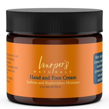 Harper's Naturals Hand and Foot Cream, Moisturizing, Softens, For Dry, Cracked Hands and Feet - 2 oz