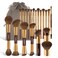 MAANGE 20 PCS Foundation Makeup Brush Set, Double-ended Kabuki Brush Contour Brush for Liquid Powder Concealer Cream Cosmetics Blending Blush Buffing Face Makeup Tools (Coffee Gold)