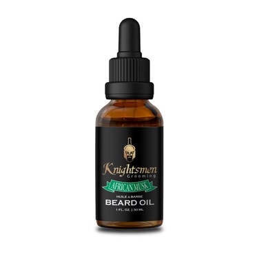 Men's African Musk Beard Oil Made in Canada featuring Rosemary Oil, Coconut Oil, Argan Oil, Jojoba Oil, Castor Oil, Grapeseed Oil + Vitamin E.