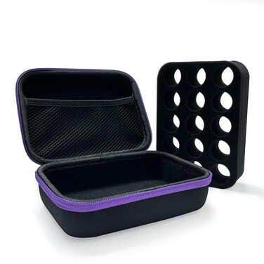 Essential Oils Case Glass Bottle Hard Round Carrying Case Storage Bag for 5ml 10ml Roller Bottles Spray Bottle Oil Vial Bottles