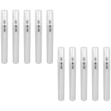10 Pack Clear Spray Bottles, 5 ml Small Empty Containers, Plastic Portable Travel Bottles, Fine Mist Refillable Perfume Atomizer (10)