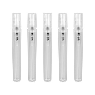 5 Pack Clear Spray Bottles, 5 ml Small Empty Containers, Plastic Portable Travel Bottles, Fine Mist Refillable Perfume Atomizer (5)
