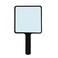 lasenersm 1 Piece Travel Handheld Mirror Square Cosmetic Hand Mirror Travel Makeup Mirror Hand Held Mirror Plastic Cosmetic Mirror Makeup Hand Mirror with Handle, Black