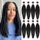 Pre Stretched Braiding Hair 8 Packs 14 Inch Professional Hair for Braiding Easy to Twist Crochet Braids Hot Water Setting Yaki Straight Synthetic Hair Extensions (#1B)