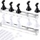 2 Set Acrylic Nail Art Practice Stands Magnetic Nail Tips Holders Training Fingernail Display Stands DIY Crystal Holders and 96 Pieces White Reusable Adhesive Putty(Black and White)