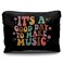 Nogrit Music Lover Makeup Cosmetic Bag,It's a Good Day to Make Music Groovy Colorful Makeup Travel Toiletry Bag,Gifts for Music Lovers Musicians Singers