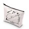 BDPWSS Hippo Lover Gifts Hippo Makeup Bag Hippopotamus Gifts Hippopotamus Geometry Funny Math Lover Gift Cute Hippo Theme Zipper Pouch (Hippotenuse opp)
