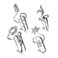QUUPY 4PCS Women Fingernail Rings Rhinestones Finger Tip Rings Silver Opening Ring Nail Decoration Nail Protecting Fingernail Gift for Wedding Party Travel