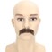 Natural Light Brown Synthetic Hair Lace Tied Realistic Mustache 1 Pcs False Fake Beard