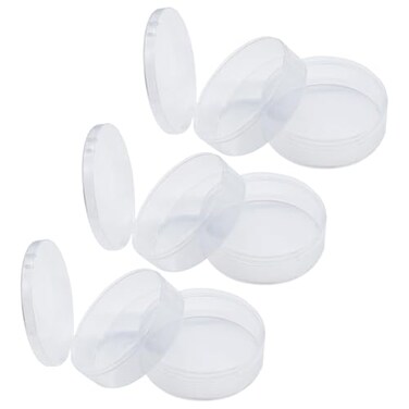 6 Pcs Round Powder Puff Holder Cases Clear Makeup Sponge Protective Container Portable Beauty Blender Holder Cosmetic Puff Box for Travel