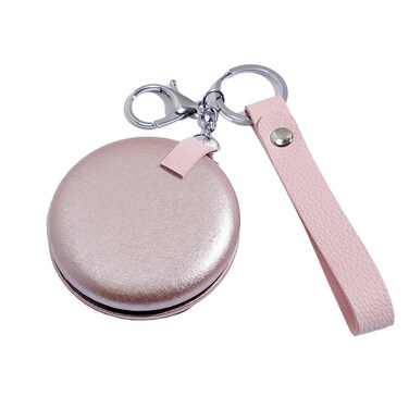 Compact Mirror Keychain Pocket Mirror Magnification Makeup Mirror Round Folding Mirror Portable Vanity Mirror Travel Cosmetic Mirror for Women Girls Rose Golden