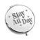 CHOORO Slay All Day Compact Mirror Feminist Jewelry Slay All Day Pocket Travel Engraved Makeup Mirror (Slay All Day-m)