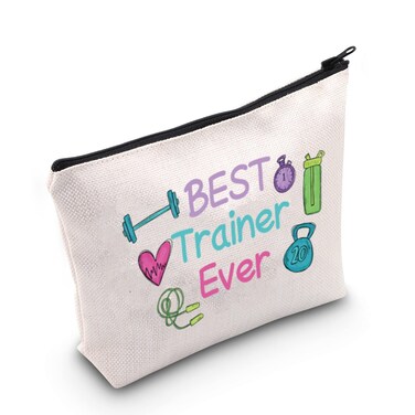 TSOTMO Trainer Gift Coach Gift Best Trainer Ever Zipper Bag Appreciation Gift Thank Gift For Trainer Coach Training Job Gift Personal Trainer Gifts (Trainer Ever)