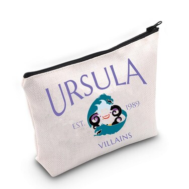 TSOTMO Ursula Villains Makeup Bag Ursula Sea Witch Gift Cartoon Villains Character Gift For Women Cartoon Movie Fans Gift Villains Queen Gift (URSULA Bag)