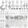 NAISKA Vikings Hair Jewelry for Braids, 186Pcs Norse Runes Tube Beads Cross Snake Loc Dreadlock Accessories, Non-Piercing Ear Cuffs Locs Jewelry for Women and Men
