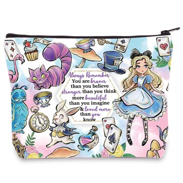 LEVLO Fairy Tale Movie Cosmetic Make up Bag Fairy Tale Fans Gift You Are Braver Stronger Smarter Than You Think Makeup Zipper Pouch Bag For Women Girls