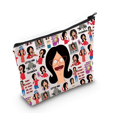 LEVLO Linda Belcher Cosmetic Makeup Bag Linda Belcher Fans Gift Bob's Family Zipper Pouch Bag Linda Belcher Merchandise (Little King Bag)