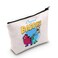 LEVLO Panic &amp; Pain Cosmetic Makeup Bag - Baddies Bag - Zipper Pouch - Hercules Movie Fans Gift - Braver, Stronger, Smarter, Loved - Women-Adult - Canvas - Durable - Makeup, Travel