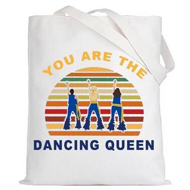 LEVLO Mamma Musical Comedy Cosmetic Make Up Bag Mamma Fans Inspired Gift You Are The Dancing Queen Makeup Zipper Pouch Bag (Dancing Queen Tote)