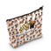 LEVLO Boxer Dog Cosmetic Makeup Bag - Peace Love Zipper Pouch Gift For Women &amp; Girls