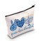 LEVLO Happy Hanukkah Cosmetic Make Up Bag Jewish Gifts Idea Peace Love Hanukkah Makeup Zipper Pouch Bag For Friend Family (Peace Love Hanukkah)
