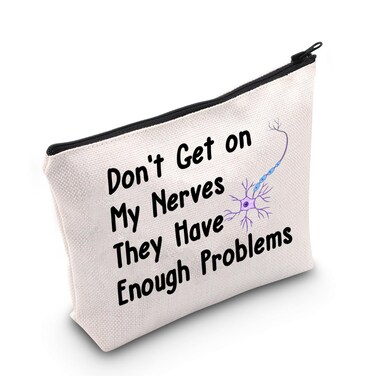 JNIAP Multiple Sclerosis Gift Nerve Disease Cosmetic Bag Trigeminal Neuralgia Gift (Don't Get on Bag)