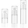 Qeuly 3 Pack Airless Pump Bottles Travel Size Pump Bottle Lotion Container Refillable Cosmetic Pump Dispensers for Foundation Moisturizer Shampoo Toiletry(0.5oz+1oz+1.7oz)