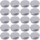 2 Ounce Aluminum Tin Jar Refillable Containers 60 ml Aluminum Screw Lid Round Tin Container Bottle for Cosmetic,Lip Balm, Cream, 24 Pack