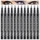 12-Pieces Matte Liquid Eyeliner Pens Set, Eye Ink Liner Makeup, Quick Drying, Smudge-Resistant, Vegan Formula (Pack of 12) (Black)