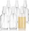 JUVITUS 4 oz / 120 ml Clear Glass Boston Round Bottle with White Treatment Pump BPA Free Refillable Empty Storage Containers (24 Pack)