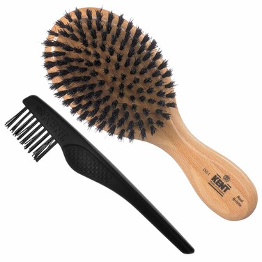 Kent OG1 Mens Hair Brush and Beard Brush, Boar Bristle Hair Brush, Club Hair Brush for Grooming, Scalp Care, and Kent Brush for Beard Straightening
