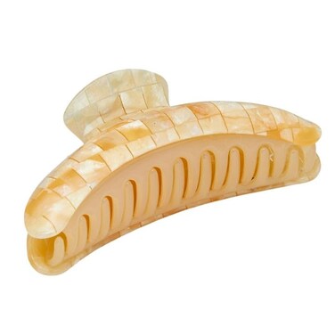 MACHETE Women Hair Clip Jumbo Heirloom Claw Clip, 4.75 inch Hair Clamp Fashion Hair Accessories (Opalite Shell Checker)