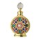 Leadigol 10ML Dubai Arabic Style Rhinestone Perfume Bottle,Portable Bottle Cosmetic Container Alloy Golden Packaging Essential Oil Empty Refillable Bottles(no perfume in bottle)