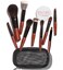 Cosme 9 FULL FACE MINI TRAVEL Make Up Brush Set: Natural Coverage Makeup Brushes Set &amp; Brush Case. Travel Makeup Brushes in Synthetic &amp; Natural Hair Make up Brush inspired by Japanese Makeup Brushes