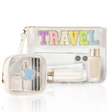 Mama Travel Toiletry Bag - Clear Waterproof Zipper Beach Snack Cosmetic Makeup Purse Grab-bag Gifts