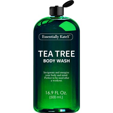 Tea Tree Body Wash 16.9 fl oz - 100% Natural - Fights Body Odor &amp; Irritation - Helps Athletes Foot, Ringworms, Jock Itch, Acne, &amp; Eczema
