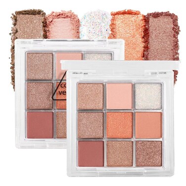 9 Colors Colorful Eyeshadow Palette Makeup,Rose Gold Brown Nude White Matte Shimmer Neutral Eye Shadow Powder Palette,Highly Pigmented Naturing-Looking Long Lasting Waterproof