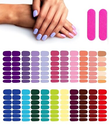 280 Pcs 20 Sheets Light Color Nail Wraps Semi Cured Gel Nail Strips Gel Nail Strips Semi Cured Nail Wraps Glitter Litter Nail Strips Gradient Nail Wraps Gel Strips Nails Semi Cured Glitter Nail Wraps