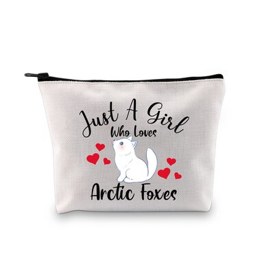 G2TUP Arctic Foxes Gift Who Loves Arctic Foxes Makeup Bag Arctic Foxes Lover Cosmetic Bag Arctic Foxes Themed Gift Zipper Travel Bag (Who Loves Arctic Foxes MB)