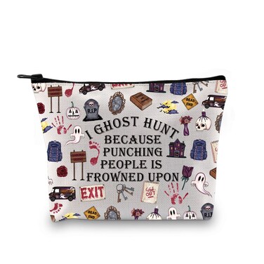 G2TUP Ghosts Hunting Gift I Ghost Hunt Makeup Bag Ghost Hunter Cosmetic Bag Paranormal Investigator Gift (I Ghost Hunt MB)