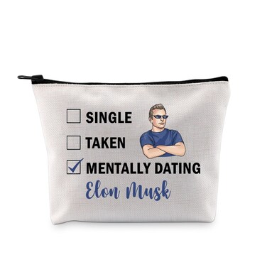 G2TUP Elon M Inspired Gift Dating Elon M Makeup Bag Elon M Fan Cosmetic Bag Elon M Merch (Dating Elon M MB)