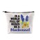 G2TUP Bluebonnet Lover Gift In A World Full Of Roses Be A Bluebonnet Makeup Bag Bluebonnet Fan Cosmetic Bag Bluebonnet Texas Pride Merch (Be A Bluebonnet MB)