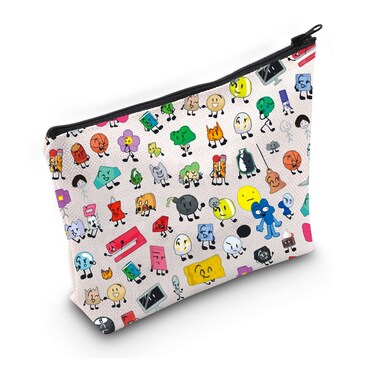 PWHAOO BFDI Game Inspired Gift Algebralian Makeup Bag Game Fan Cosmetic Bag Cosplay Merch (Algebralian M)
