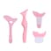 4Pcs Eyeliner Stencils, Multifunctional Eye Makeup Tool for Women as Eyelash Shield/Eyebrow Shaping/Jaw Line/Lip Line, Beginners Friendly,Pink