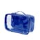 Small Clear Travel Packing Cube/See Through PVC Plastic Pouch for Carry On Suitcase, Backpack or Diaper Bag/Transparent Multipurpose Accessories, Makeup &amp; Underwear Organizer (Royal Blue)